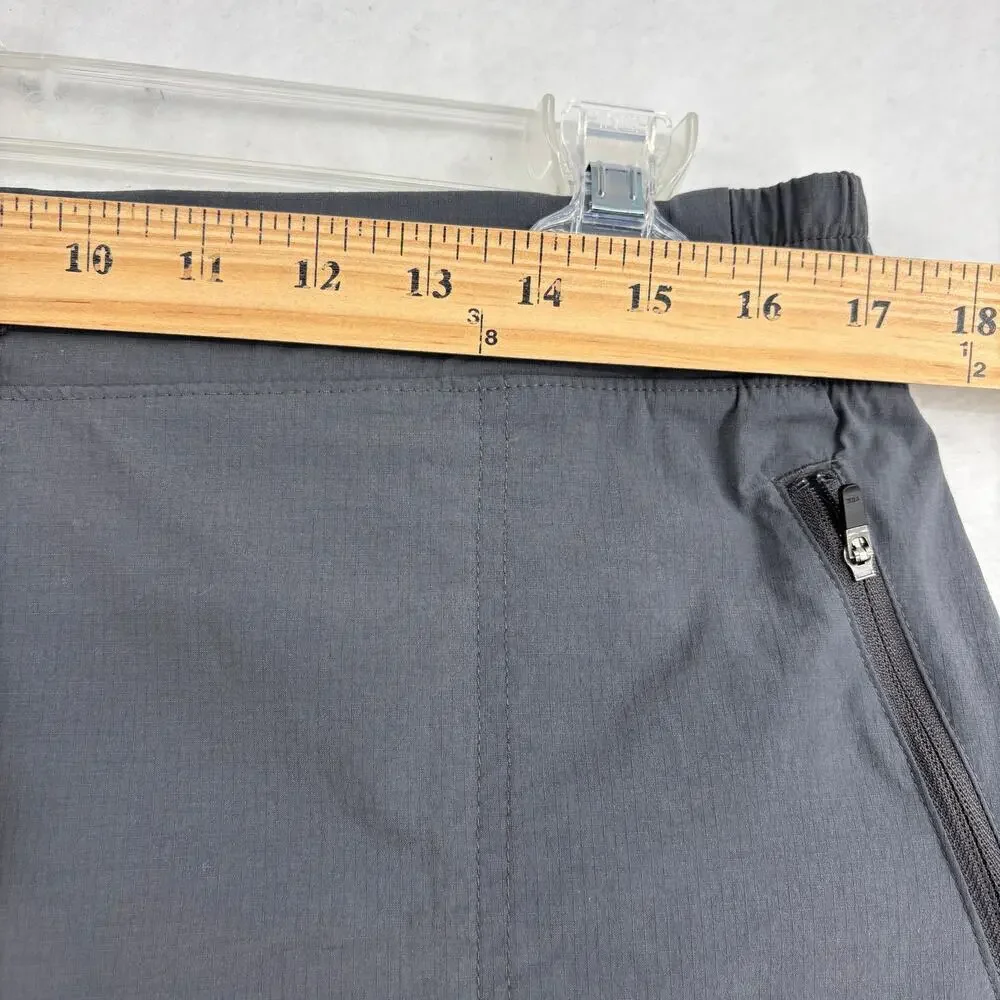 Eddie Bauer Shorts Size XL Gray Pull On Pockets Stretch Nylon Drawstring Waist